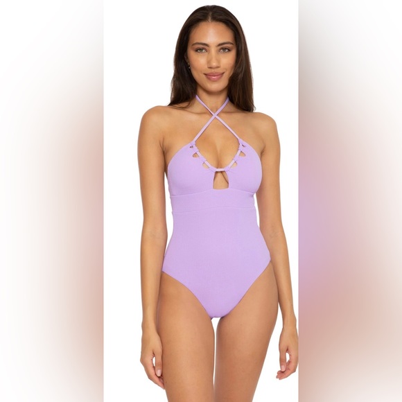 BECCA SWIMSUIT Candice Convertible Halter One Piece Swimsuit - Picture 3 of 4